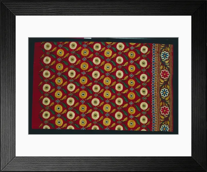 Framed Print : Part of a Skirt (Ghagra), 1800s - early 1900s. Creator: Unknown Framed Print : Part of a Skirt (Ghagra), 1800s - early 1900s. Creator: Unknown