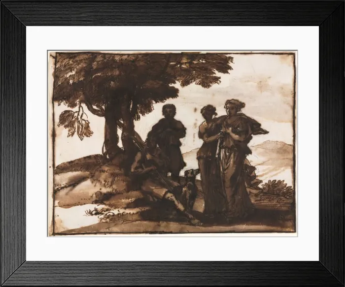 Framed Print : Pastoral Scene with Classical Figures, c. 1640-1645. Creator: Claude Lorrain (French, 1604-1682) Framed Print : Pastoral Scene with Classical Figures, c. 1640-1645. Creator: Claude Lorrain (French, 1604-1682)