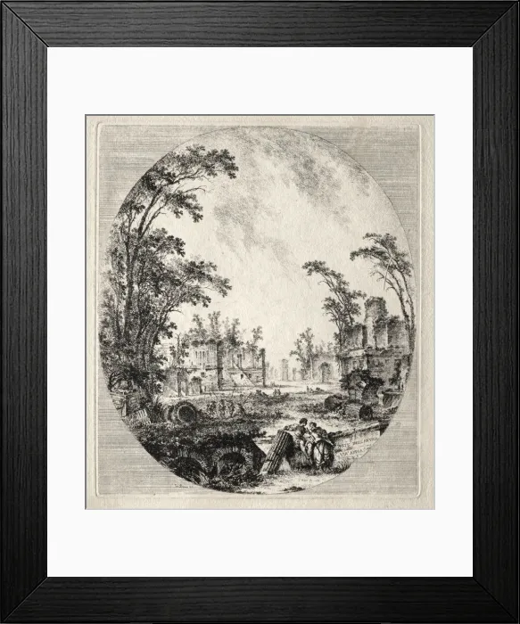Framed Print : Part of the Old Appian Way, 1756. Creator: Jean-Claude-Richard de Saint-Non (French, 1727-1791) Framed Print : Part of the Old Appian Way, 1756. Creator: Jean-Claude-Richard de Saint-Non (French, 1727-1791)