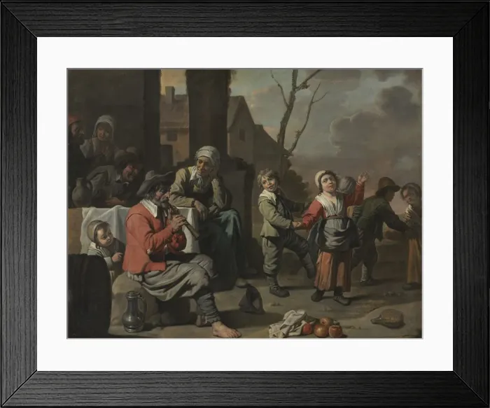 Framed Print : Peasant Children Dancing, 1650s. Creator: Le Nain (French), circle of Framed Print : Peasant Children Dancing, 1650s. Creator: Le Nain (French), circle of