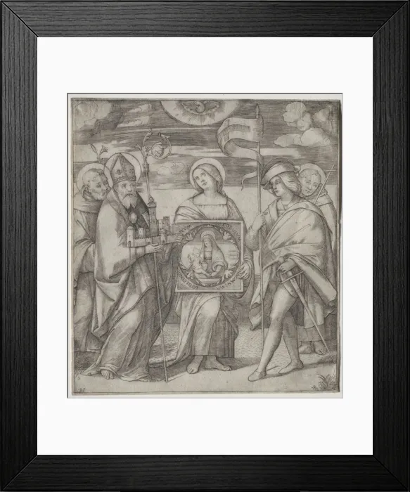 Framed Print : Patron Saints of Bologna, c. 1515-1520. Creator: Giacomo Francia (Italian, bef 1486-1557) Framed Print : Patron Saints of Bologna, c. 1515-1520. Creator: Giacomo Francia (Italian, bef 1486-1557)