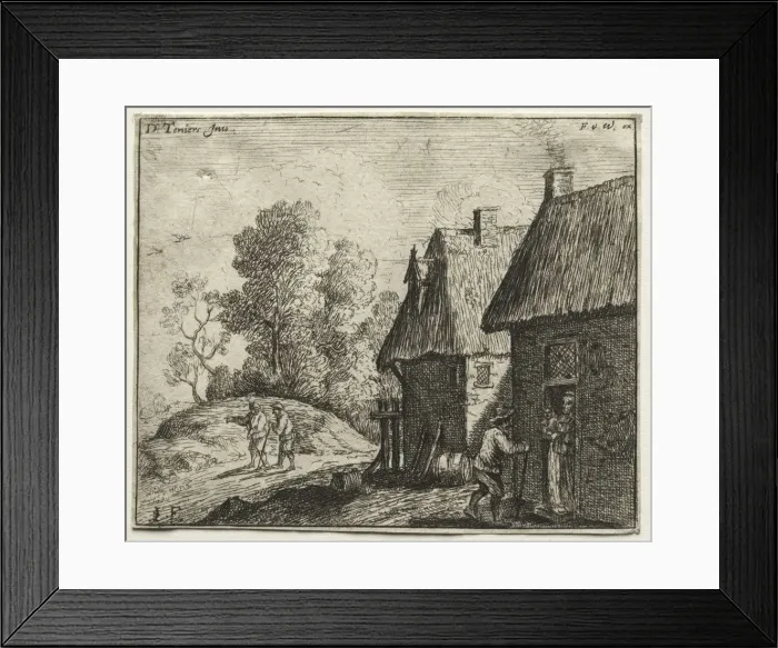 Framed Print : Peasant Talking to a Woman. Creator: David Teniers (Flemish, 1610-1690) Framed Print : Peasant Talking to a Woman. Creator: David Teniers (Flemish, 1610-1690)