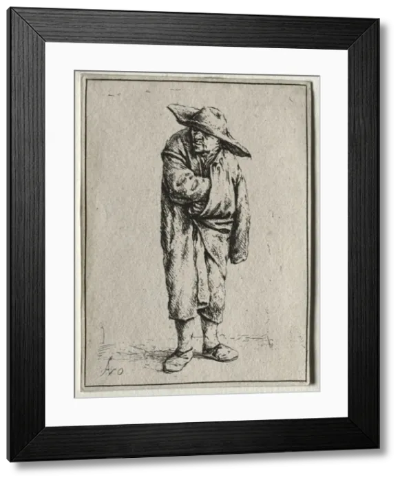 Framed Print : Peasant with his hand in his cloak. Creator: Adriaen van Ostade (Dutch, 1610-1684) Framed Print : Peasant with his hand in his cloak. Creator: Adriaen van Ostade (Dutch, 1610-1684)