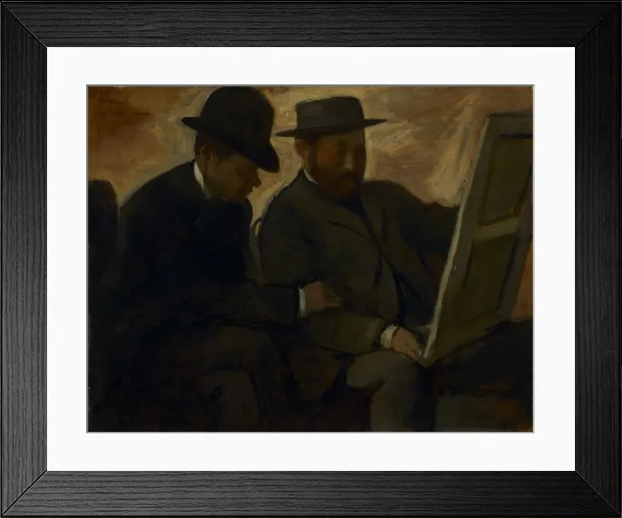 Framed Print : Paul Lafond and Alphonse Cherfils Examining a Painting, c. 1878-1880. Creator: Edgar Degas (French Framed Print : Paul Lafond and Alphonse Cherfils Examining a Painting, c. 1878-1880. Creator: Edgar Degas (French