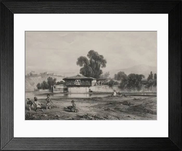 Framed Print : Pavilion at the Edge of a River. Creator: Alexandre-Gabriel Decamps (French, 1803-1860) Framed Print : Pavilion at the Edge of a River. Creator: Alexandre-Gabriel Decamps (French, 1803-1860)