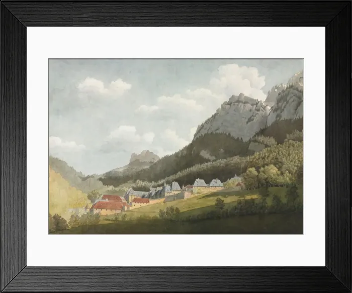 Framed Print : Paysage de la Grande Chartreuse, late 1700s-1800s. Creator: Jean Lubin Vauzelle (French Framed Print : Paysage de la Grande Chartreuse, late 1700s-1800s. Creator: Jean Lubin Vauzelle (French