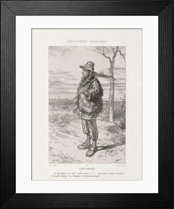 Framed Print : Parsian Physiognomy: Street Sweeper. Creator: Paul Gavarni (French, 1804-1866) Framed Print : Parsian Physiognomy: Street Sweeper. Creator: Paul Gavarni (French, 1804-1866)