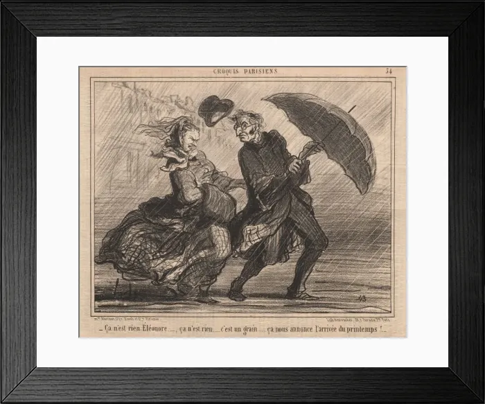 Framed Print : Parisians Sketches: Pl. 34, Its Nothing Eleanor (Croquis Parisiens: Pl Framed Print : Parisians Sketches: Pl. 34, Its Nothing Eleanor (Croquis Parisiens: Pl