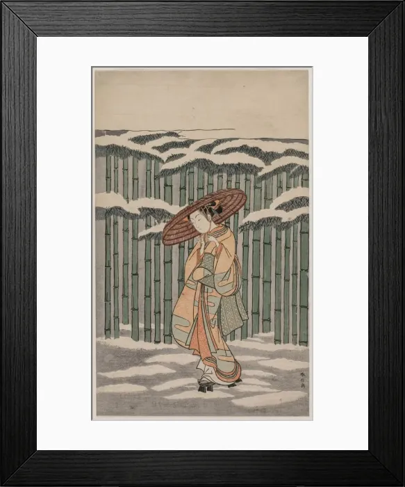 Framed Print : Passing the Bamboo Grove, 1868-1912. Creator: Suzuki Harunobu (Japanese, 1724-1770) Framed Print : Passing the Bamboo Grove, 1868-1912. Creator: Suzuki Harunobu (Japanese, 1724-1770)
