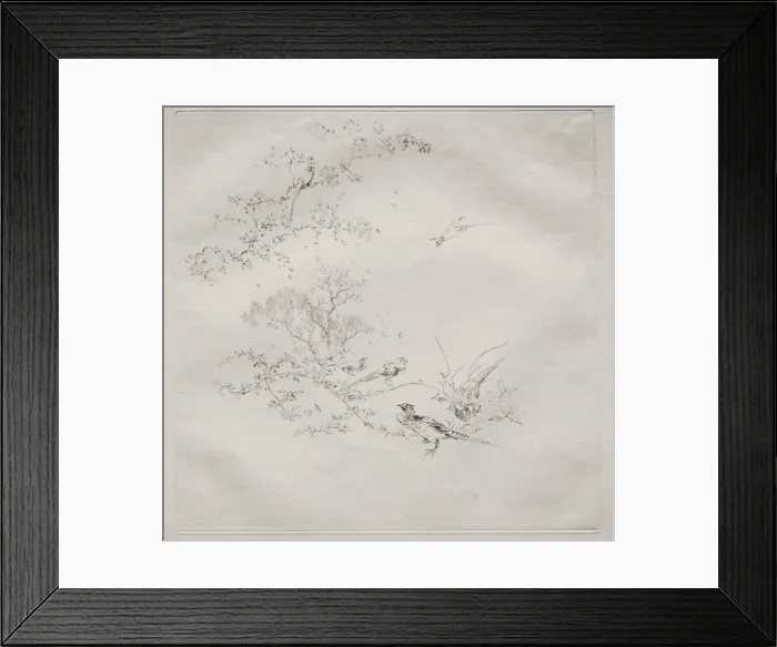 Framed Print : Parisian Service (Haviland service): Fog (no. 1), 1875. Creator: Felix Bracquemond (French Framed Print : Parisian Service (Haviland service): Fog (no. 1), 1875. Creator: Felix Bracquemond (French