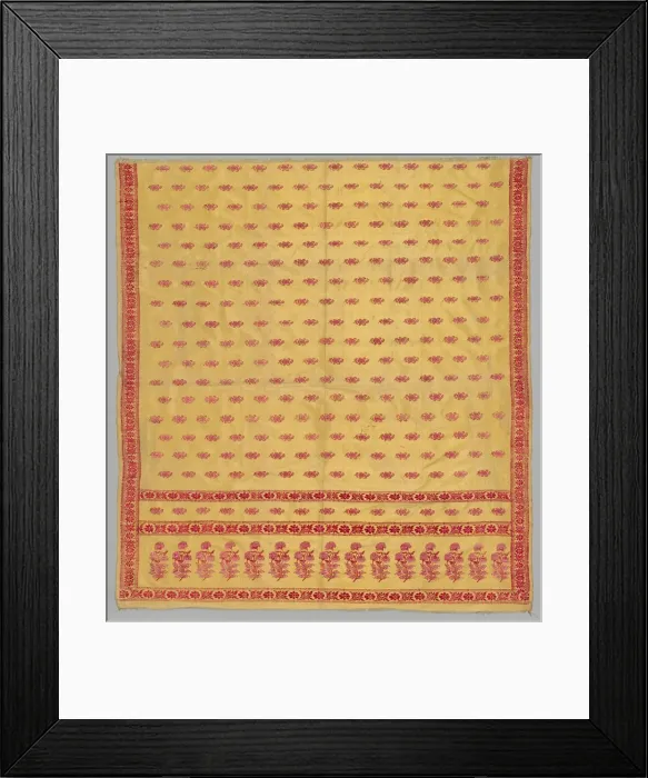 Framed Print : Part of a Sari, 1800s - early 1900s. Creator: Unknown Framed Print : Part of a Sari, 1800s - early 1900s. Creator: Unknown