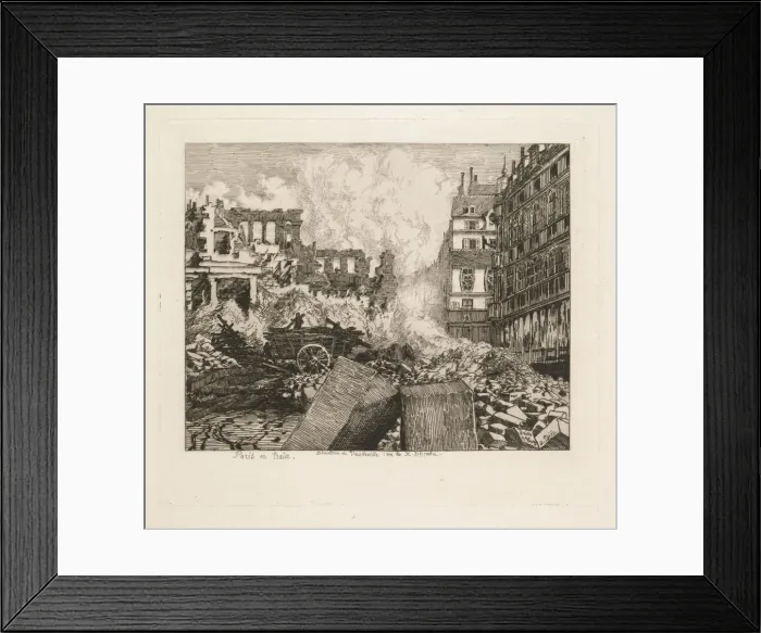 Framed Print : Paris en Train. Demolition du theatre du Vaudeville: rue du Dix-Decembre, 1869 Framed Print : Paris en Train. Demolition du theatre du Vaudeville: rue du Dix-Decembre, 1869