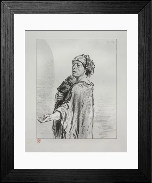 Framed Print : Par-ci, par-la: End of a Romance. Creator: Paul Gavarni (French, 1804-1866) Framed Print : Par-ci, par-la: End of a Romance. Creator: Paul Gavarni (French, 1804-1866)