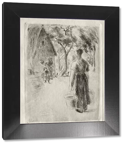 Paysanne portant des seaux, 1889. Creator: Camille Pissarro (French, 1830-1903)