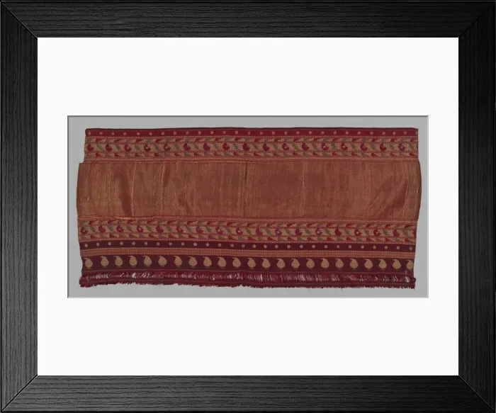 Framed Print : Part of a Sari, 1800s. Creator: Unknown Framed Print : Part of a Sari, 1800s. Creator: Unknown