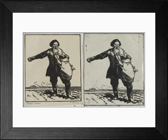 Framed Print : Paysan russe, 1914. Creator: Auguste Louis Lepere (French, 1849-1918) Framed Print : Paysan russe, 1914. Creator: Auguste Louis Lepere (French, 1849-1918)
