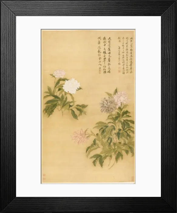Framed Print : Peonies, 1685. Creator: Yun Shouping (Chinese, 1633-1690) Framed Print : Peonies, 1685. Creator: Yun Shouping (Chinese, 1633-1690)