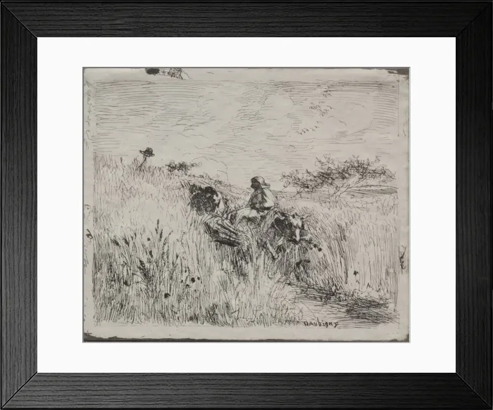 Framed Print : Path Through the Grain Field, original impression 1862, printed in 1921 Framed Print : Path Through the Grain Field, original impression 1862, printed in 1921