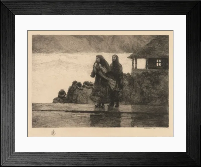 Framed Print : Perils of the Sea, 1888. Creator: Winslow Homer (American, 1836-1910) Framed Print : Perils of the Sea, 1888. Creator: Winslow Homer (American, 1836-1910)