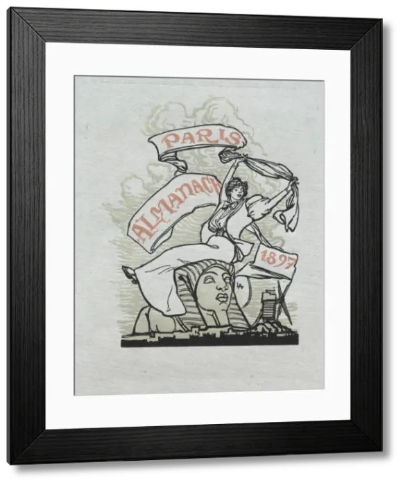 Framed Print : Paris Almanac, 1897: Back Cover, 1897. Creator: Auguste Louis Lepere (French, 1849-1918) Framed Print : Paris Almanac, 1897: Back Cover, 1897. Creator: Auguste Louis Lepere (French, 1849-1918)