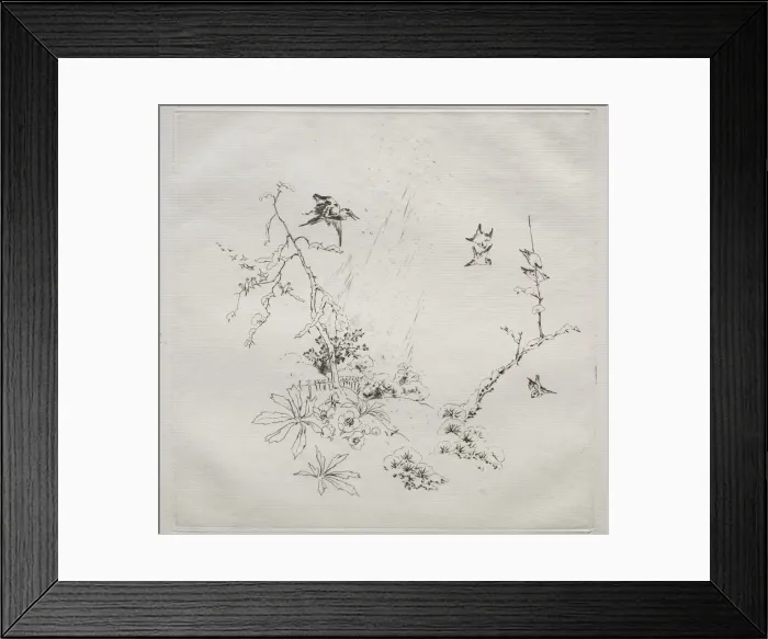 Framed Print : Parisian Service (Haviland service): Snow (no. 6), 1875. Creator: Felix Bracquemond (French Framed Print : Parisian Service (Haviland service): Snow (no. 6), 1875. Creator: Felix Bracquemond (French