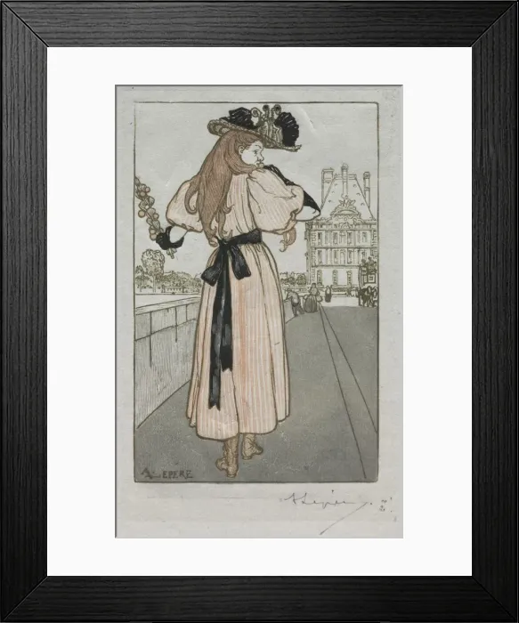 Framed Print : Paris Almanac, 1897: Spring, 1897. Creator: Auguste Louis Lepere (French, 1849-1918) Framed Print : Paris Almanac, 1897: Spring, 1897. Creator: Auguste Louis Lepere (French, 1849-1918)