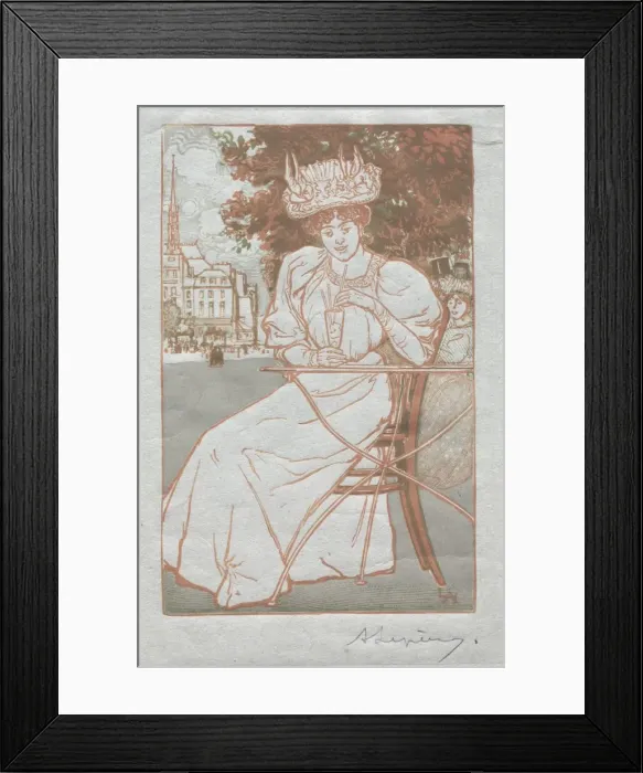Framed Print : Paris Almanac, 1897: Summer, 1897. Creator: Auguste Louis Lepere (French, 1849-1918) Framed Print : Paris Almanac, 1897: Summer, 1897. Creator: Auguste Louis Lepere (French, 1849-1918)