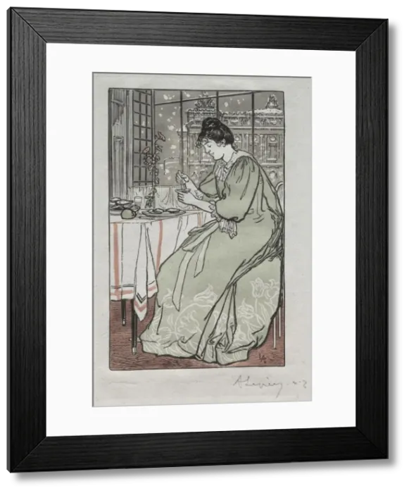 Framed Print : Paris Almanac, 1897: Winter, 1897. Creator: Auguste Louis Lepere (French, 1849-1918) Framed Print : Paris Almanac, 1897: Winter, 1897. Creator: Auguste Louis Lepere (French, 1849-1918)