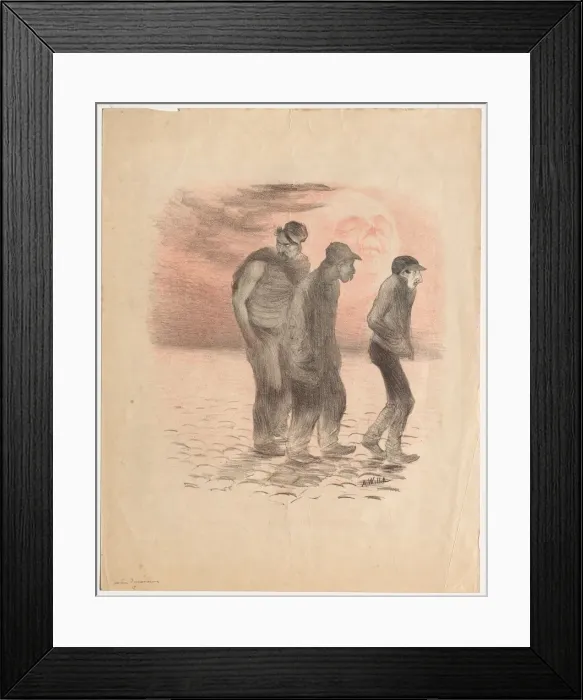 Framed Print : Paris Scenes and Murderers. Creator: Adolphe Willette (French, 1857-1926) Framed Print : Paris Scenes and Murderers. Creator: Adolphe Willette (French, 1857-1926)