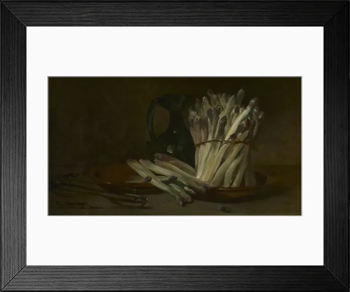 Framed Print : Still Life with Asparagus, c. 1880. Creator: Philippe Rousseau (French, 1816-1887) Framed Print : Still Life with Asparagus, c. 1880. Creator: Philippe Rousseau (French, 1816-1887)