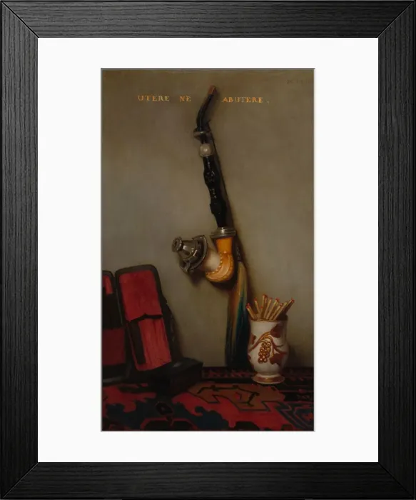 Framed Print : Still Life with Pipe and Matches, 1858. Creator: Alexandre-Gabriel Decamps (French, 1803-1860) Framed Print : Still Life with Pipe and Matches, 1858. Creator: Alexandre-Gabriel Decamps (French, 1803-1860)