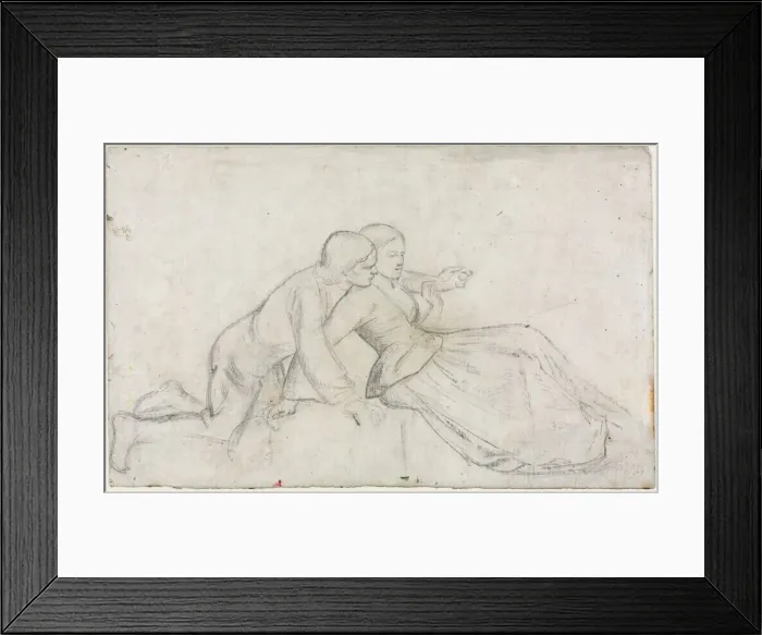 Framed Print : Study for The Hireling Shepherd, 1851. Creator: William Holman Hunt (British Framed Print : Study for The Hireling Shepherd, 1851. Creator: William Holman Hunt (British