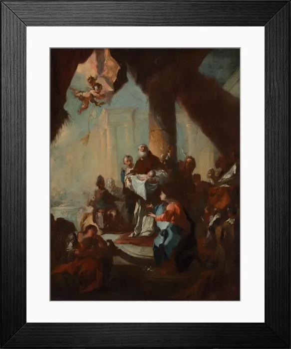 Framed Print : Study for The Presentation of Christ in the Temple (for Saint Ulrich, Vienna), c Framed Print : Study for The Presentation of Christ in the Temple (for Saint Ulrich, Vienna), c