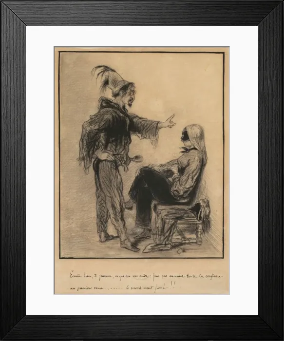 Framed Print : Study for a Scene from Carnaval, c. 1847. Creator: Paul Gavarni (French, 1804-1866) Framed Print : Study for a Scene from Carnaval, c. 1847. Creator: Paul Gavarni (French, 1804-1866)