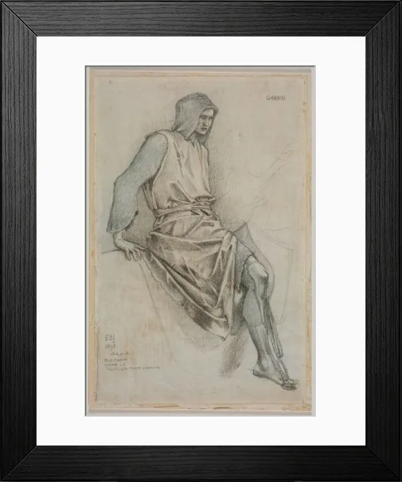 Framed Print : Study for the Failure of Gawain from the Holy Grail Tapestries, 1893. Creator: Edward Burne-Jones Framed Print : Study for the Failure of Gawain from the Holy Grail Tapestries, 1893. Creator: Edward Burne-Jones