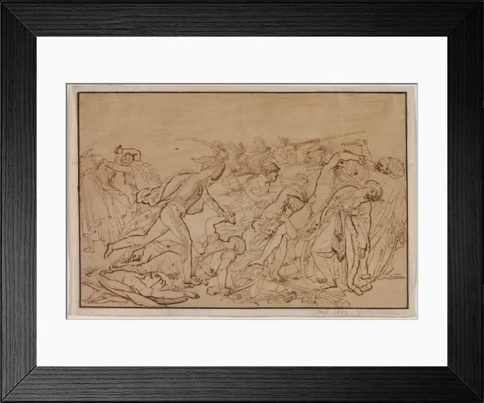 Framed Print : Study for The Revolt of Cairo, 1810. Creator: Anne-Louis Girodet de Roucy-Trioson (French Framed Print : Study for The Revolt of Cairo, 1810. Creator: Anne-Louis Girodet de Roucy-Trioson (French