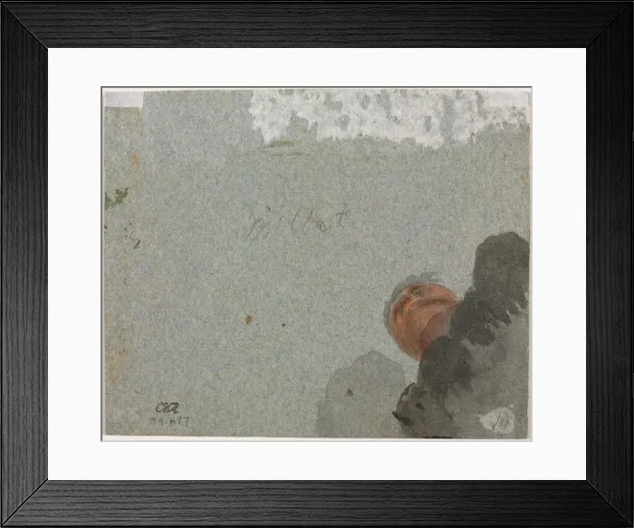 Framed Print : Study of a Head seen from Below, third quarter 1600s. Creator: Francisque Millet (French Framed Print : Study of a Head seen from Below, third quarter 1600s. Creator: Francisque Millet (French