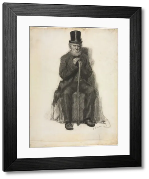 Framed Print : Study of an Old Man (Possibly a Study for Portrait of Peter Folger), c. 1886. Creator