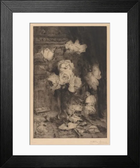 Framed Print : Study of Roses. Creator: Charles Nicolas Storm van s-Gravesande (Dutch, 1841-1924) Framed Print : Study of Roses. Creator: Charles Nicolas Storm van s-Gravesande (Dutch, 1841-1924)