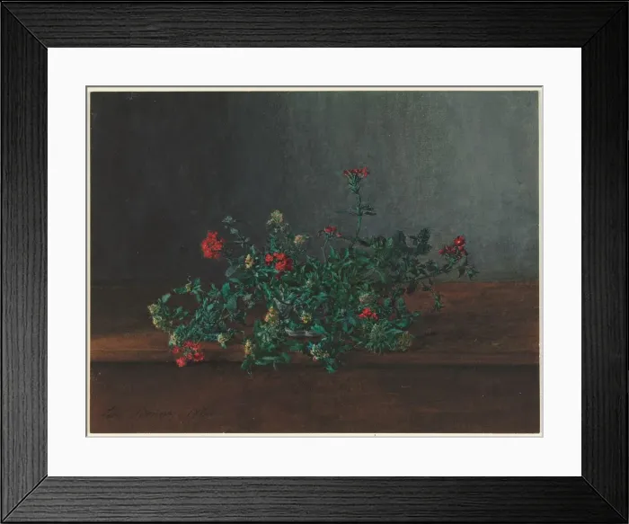 Framed Print : Still Life with Wild Flowers, 1864. Creator: Leon Bonvin (French, 1834-1866) Framed Print : Still Life with Wild Flowers, 1864. Creator: Leon Bonvin (French, 1834-1866)