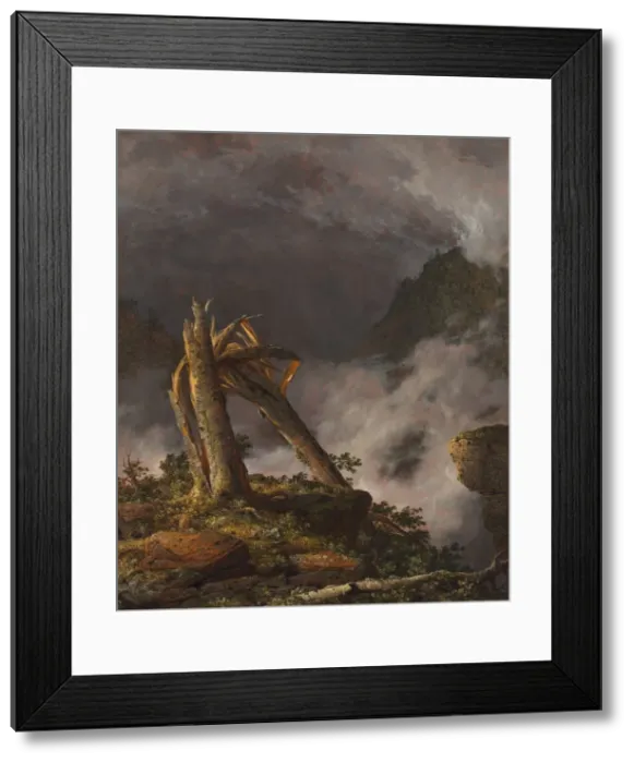 Framed Print : Storm in the Mountains, 1847. Creator: Frederic Edwin Church (American, 1826-1900) Framed Print : Storm in the Mountains, 1847. Creator: Frederic Edwin Church (American, 1826-1900)
