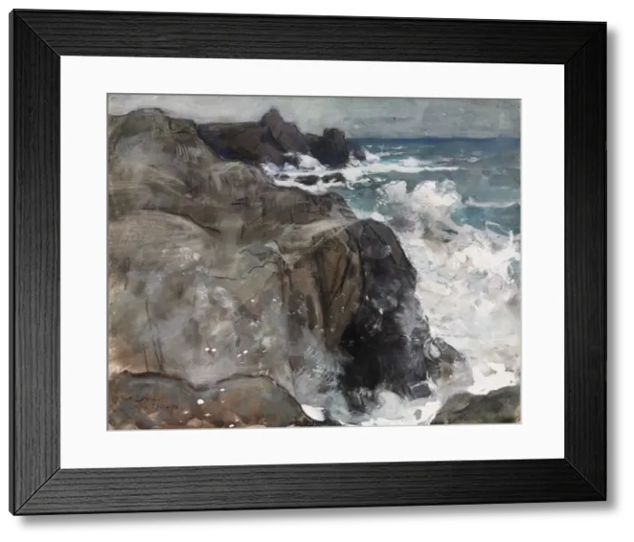 Framed Print : Storm on the Island of Yeu, 1916. Creator: Auguste Louis Lepere (French, 1849-1918) Framed Print : Storm on the Island of Yeu, 1916. Creator: Auguste Louis Lepere (French, 1849-1918)