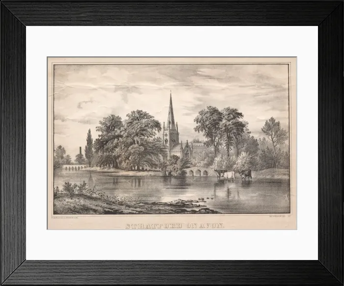 Framed Print : Stratford on Avon. Creator: James Merritt Ives (American, 1824-1895), and; Nathaniel Currier Framed Print : Stratford on Avon. Creator: James Merritt Ives (American, 1824-1895), and; Nathaniel Currier