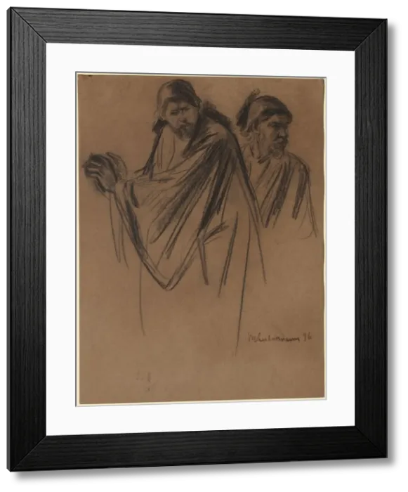 Framed Print : Studies for Saint Paul on the Way to Damascus, 1896. Creator: Max Liebermann (German, 1847-1935)