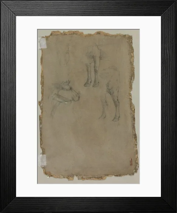 Framed Print : Studies of a Bull, 1864. Creator: Johan Barthold Jongkind (Dutch, 1819-1891), possibly by Framed Print : Studies of a Bull, 1864. Creator: Johan Barthold Jongkind (Dutch, 1819-1891), possibly by