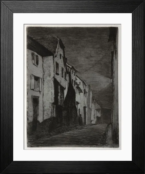 Framed Print : Street at Saverne. Creator: James McNeill Whistler (American, 1834-1903)