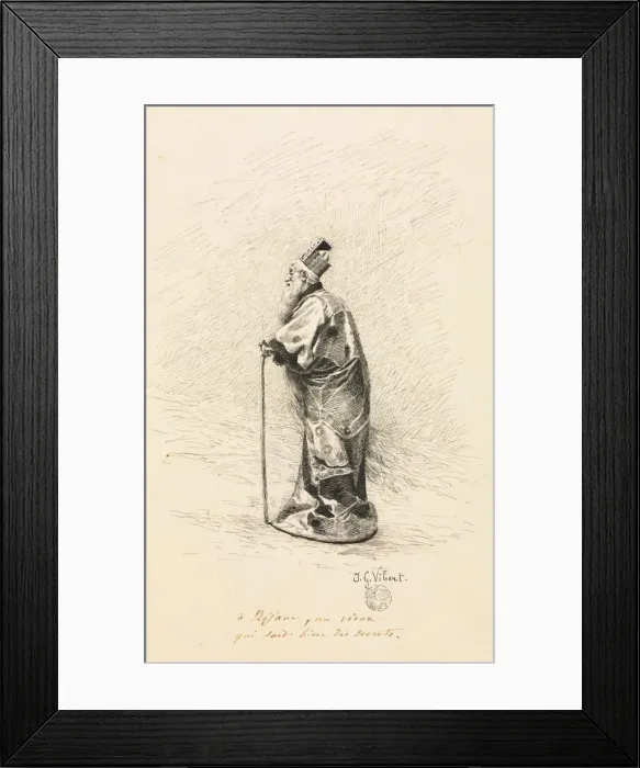 Framed Print : Study for the Magician in Conte de Fee (Story of a Fairy), 1800s Framed Print : Study for the Magician in Conte de Fee (Story of a Fairy), 1800s