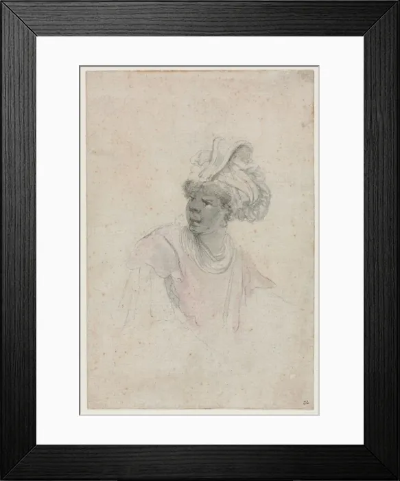 Framed Print : Study of a Moor, Facing to the Left, c. 1657. Creator: Stefano Della Bella (Italian, 1610-1664) Framed Print : Study of a Moor, Facing to the Left, c. 1657. Creator: Stefano Della Bella (Italian, 1610-1664)