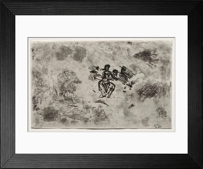 Framed Print : Study of a Seated Woman and other Sketches. Creator: Claude Lorrain (French, 1604-1682) Framed Print : Study of a Seated Woman and other Sketches. Creator: Claude Lorrain (French, 1604-1682)