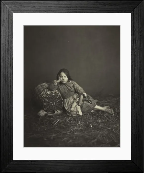 Framed Print : Study of a Young Peasant Girl, c. 1860. Creator: Unidentified Photographer Framed Print : Study of a Young Peasant Girl, c. 1860. Creator: Unidentified Photographer